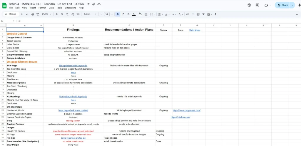 website audit